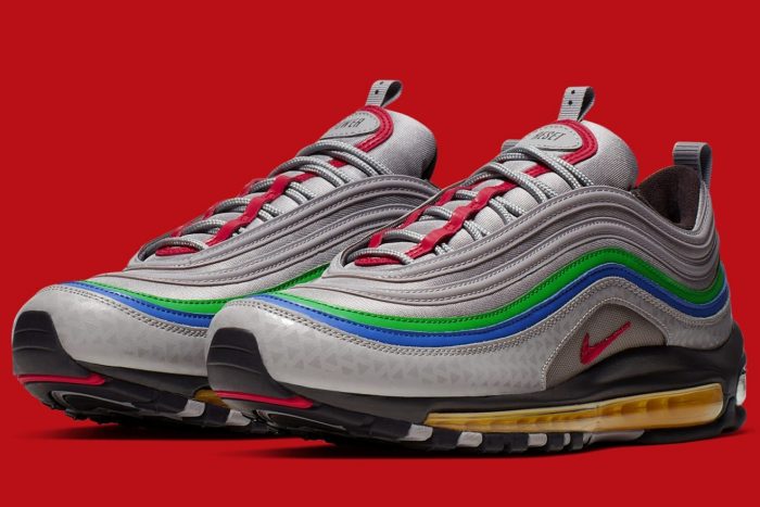 Red and green air max shops 97