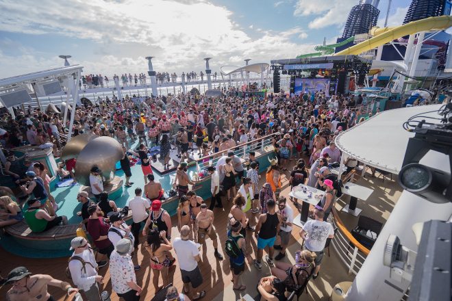 Holy Ship! posts flyers asking partygoers not to fornicate with the pizza