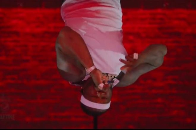 50 Cent: "Whose idea was it for me to be upside down again?"