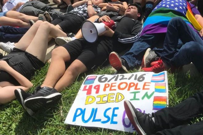Students stage die-in protests on anniversary of Pulse nightclub shooting