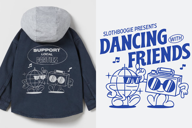 ZARA remove hoodie following plagiarism claim from London record label SlothBoogie