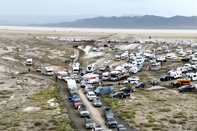 Thousands of Burning Man attendees remain stranded due to heavy rain