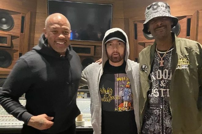 Eminem hints at new music with Dr. Dre and Snoop Dogg with studio photo