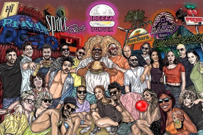 A dance music themed gourmet burger joint has opened in Ibiza
