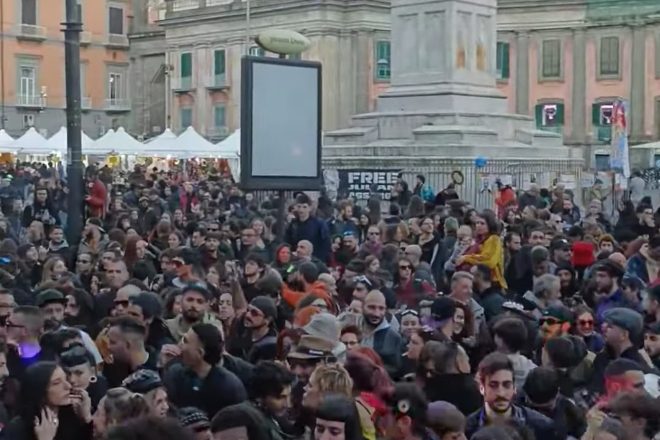Thousands protest against planned ‘anti-rave’ laws in Italy