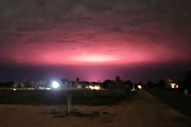 “Alien-like” pink glow over Australian town turns out to be from a weed factory