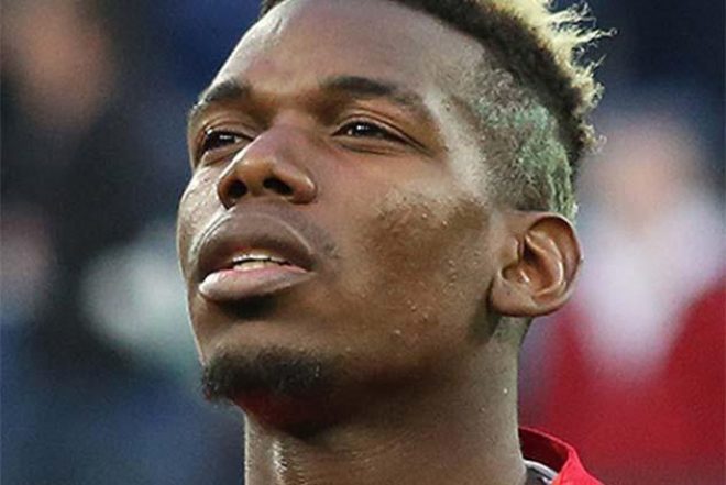 Paul Pogba comes on stage during Burna Boy's Parklife set after United victory