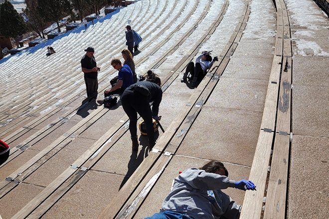 ​Volunteer group remove 22kg of chewing gum from Red Rocks Amphitheatre