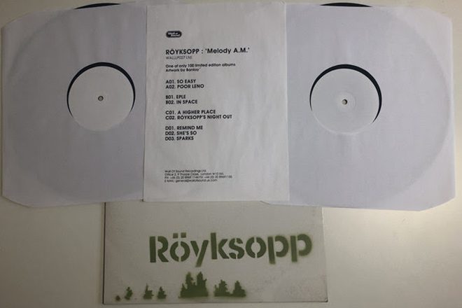 A Banksy-painted Röyksopp record has sold for more than $8,000