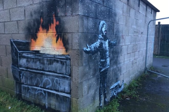 Banksy's Seasons Greetings is reportedly leaving Wales for England