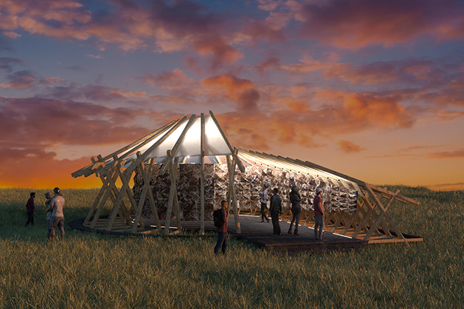 Silver Hayes unveils new mushroom-inspired pavilion for Glastonbury 2023
