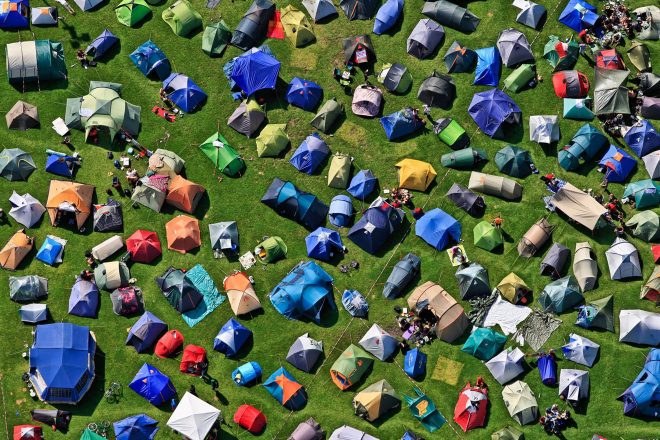 Festival organisers call for ban on disposable tents