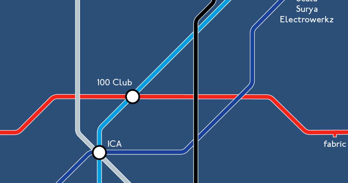 This is what the Night Tube looks like with just clubs on - - Mixmag