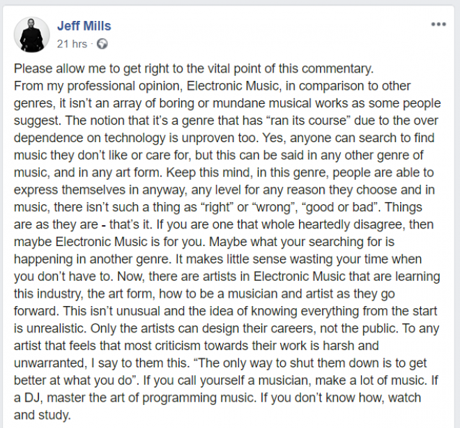 Jeff Mills has written 10 DJ commandments