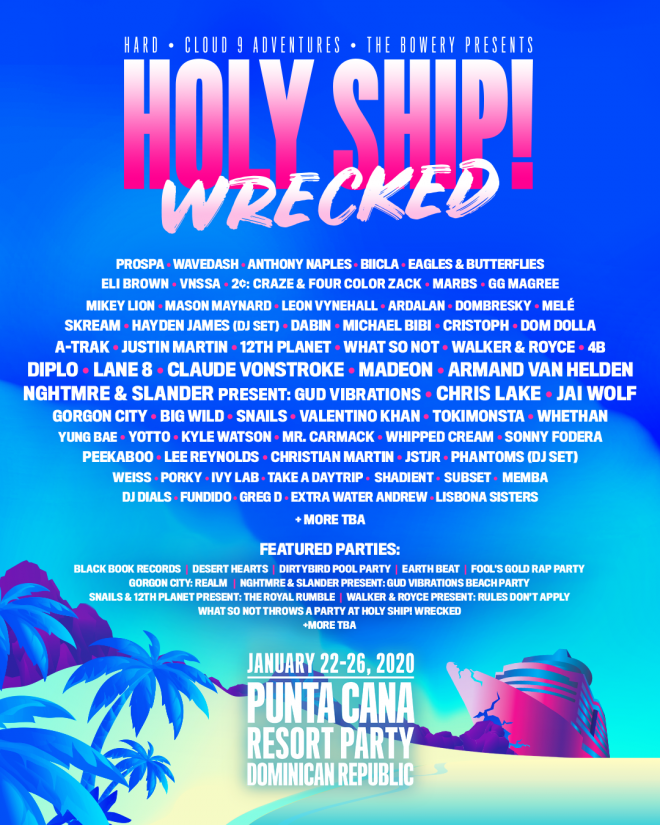 Holy Ship announces line-up for first Wrecked edition