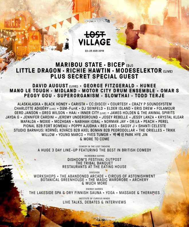 Lost Village invites Courtesy, Bicep and Richie Hawtin to 2019