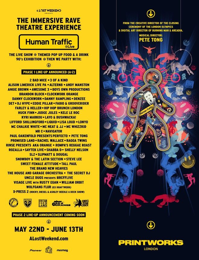 Human Traffic Live announces first phase of nostalgic rave line-up