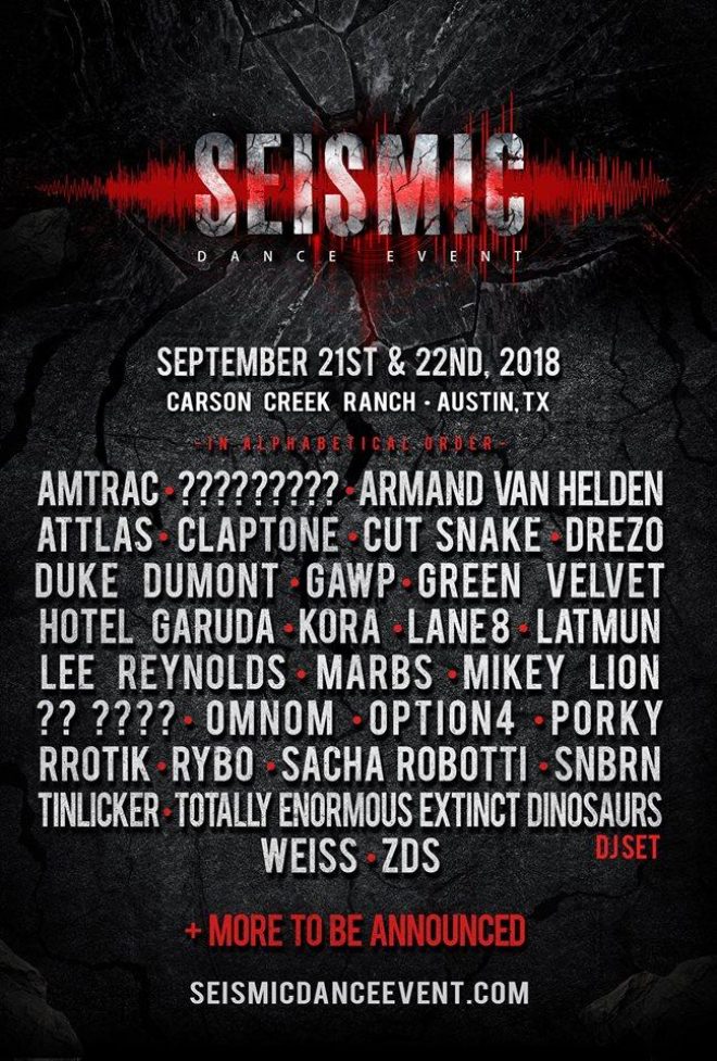 Green Velvet, Claptone, Duke Dumont head to Seismic Festival in Austin, Texas