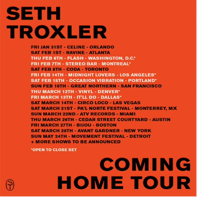 Seth Troxler is &#039;coming home&#039; with a massive US tour