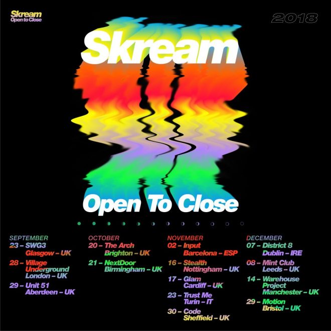 Skream is back with another Open To Close tour