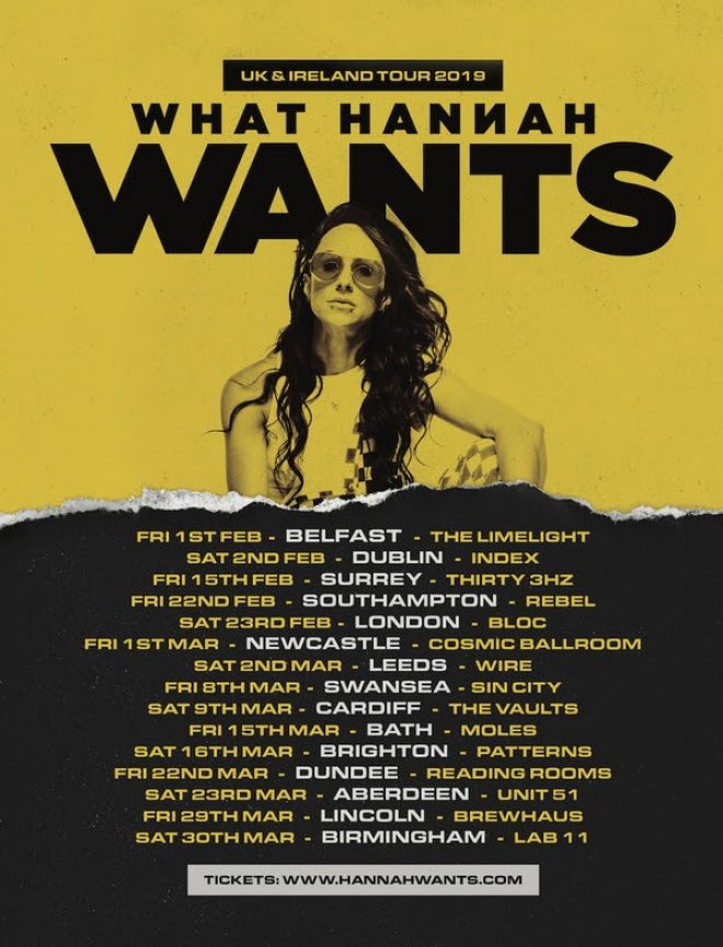 Hannah Wants is heading on a 15-date UK and Ireland tour